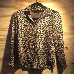 Cheetah print blouse